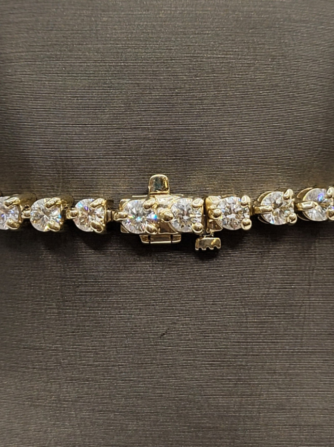 14K Yellow Gold 6 Ct Natural Diamond Tennis Bracelet