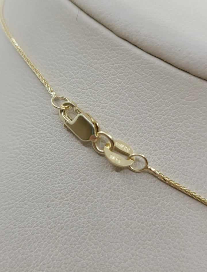 14K Yellow Gold Amethyst & Diamond Halo Pendant Necklace