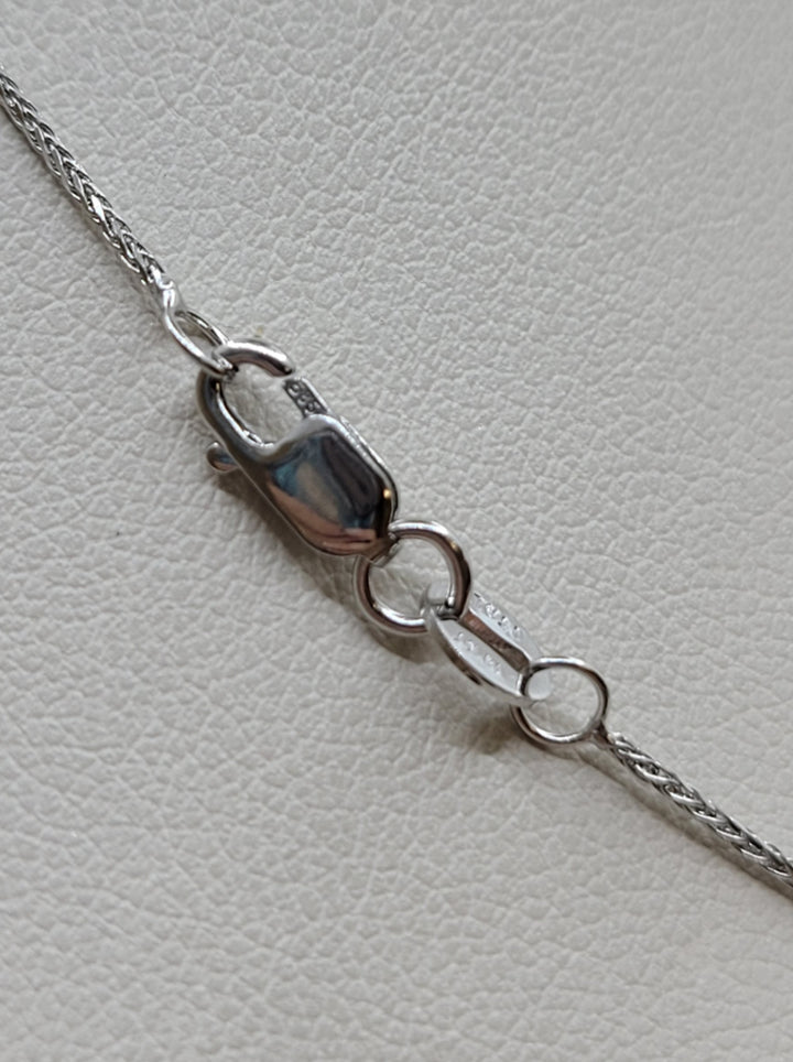 10K/14K White Gold Pink Amethyst & Diamond Pendant Necklace