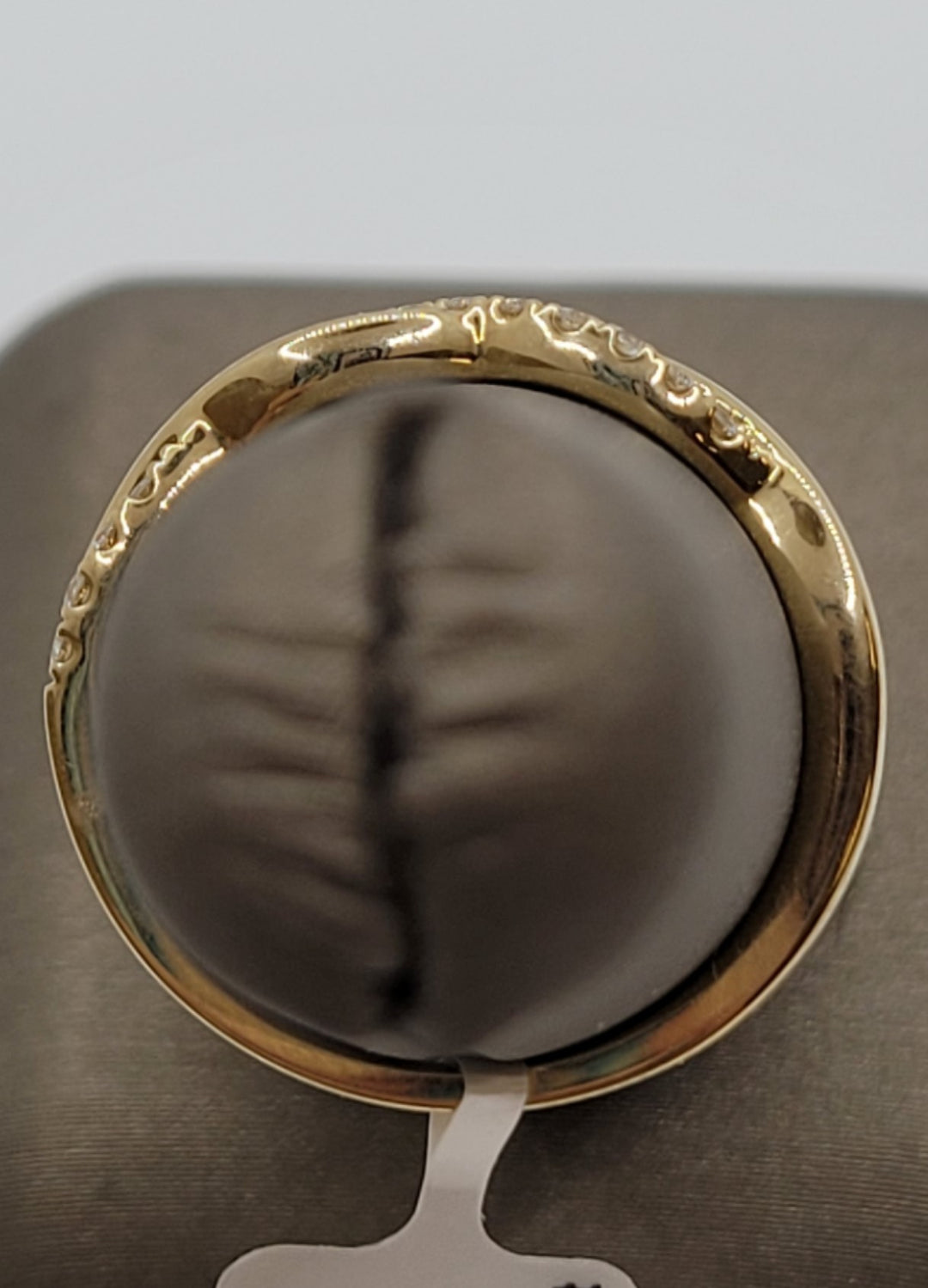 14K Yellow Gold Twisted Diamond Fashion Band