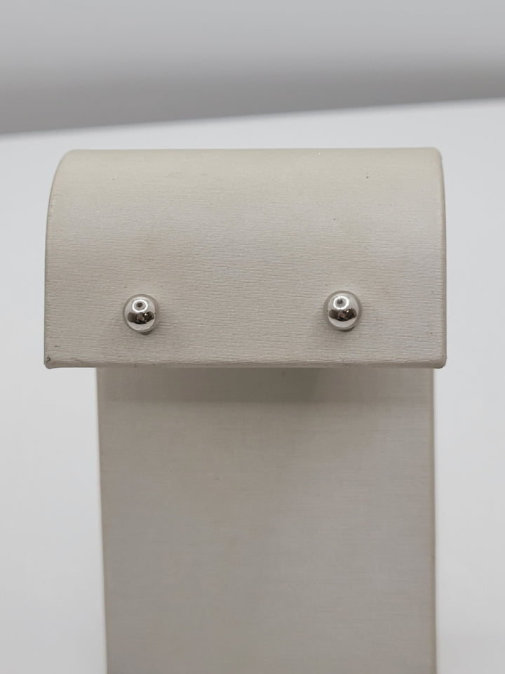 Sterling Silver 5mm Hollow Ball Stud Earrings