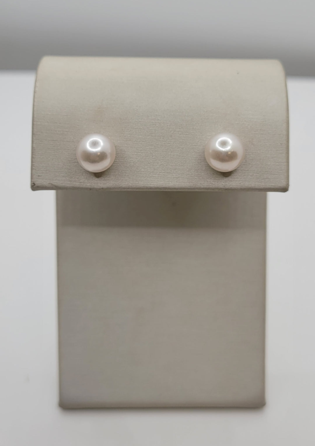14K White Gold 7.5-8mm Japanese Cultured Pearl Stud Earrings