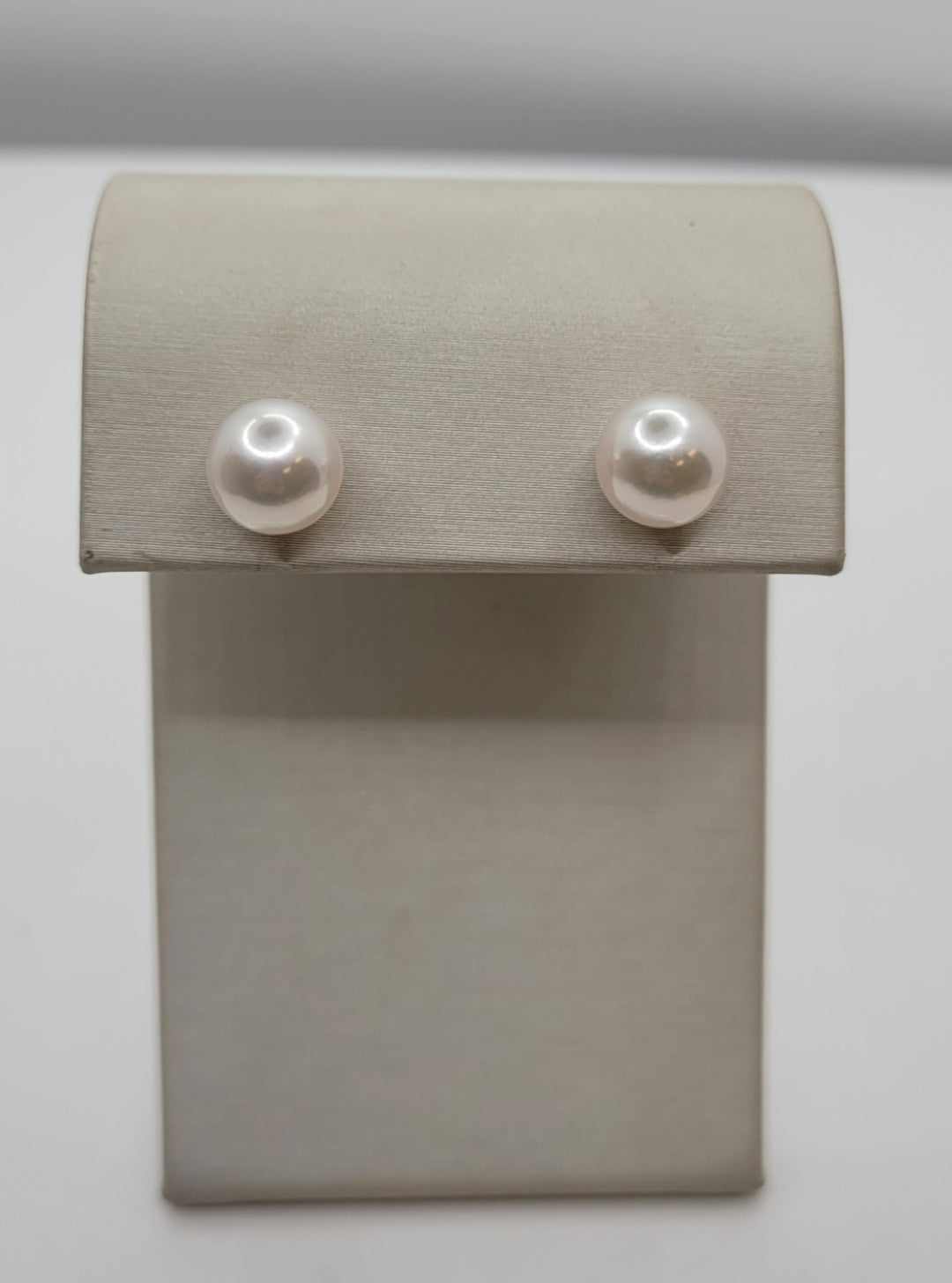 14K White Gold 8.5-9mm Japanese Cultured Pearl Stud Earrings