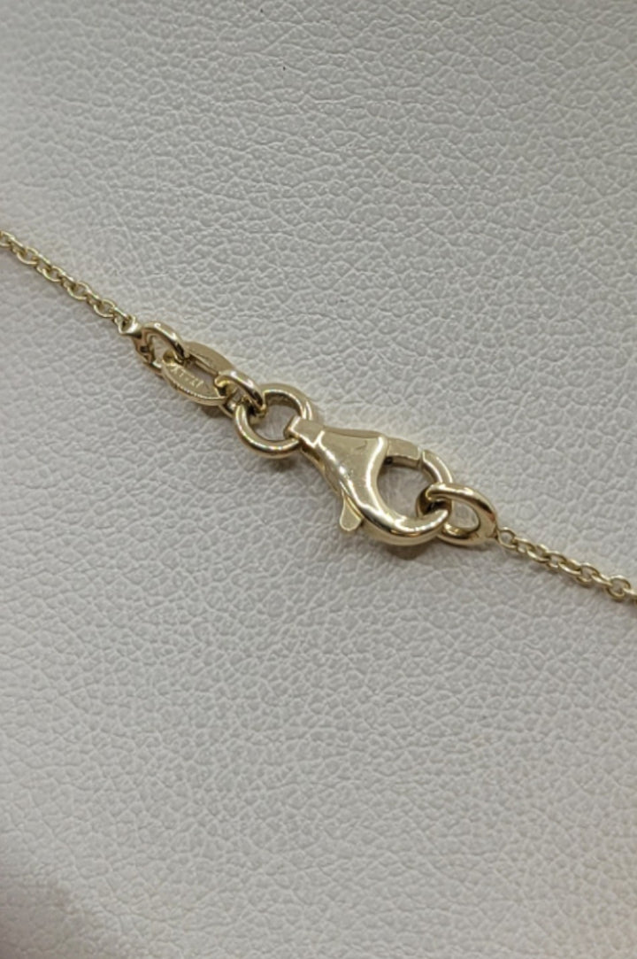 20" 14K Yellow Gold 6.5-7mm Japanese Cultured Pearl & Gold Tin-Cup Station Necklace