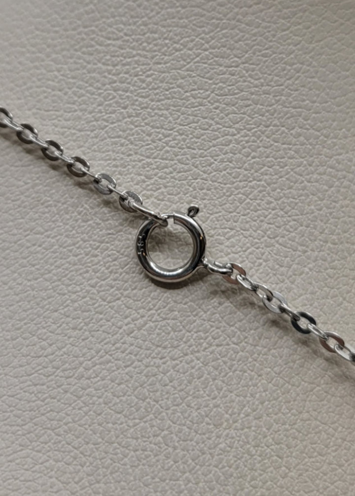 16.5" 14K White Gold 6.5-7mm Japanese Cultured Pearl Tin-Cup Station Necklace