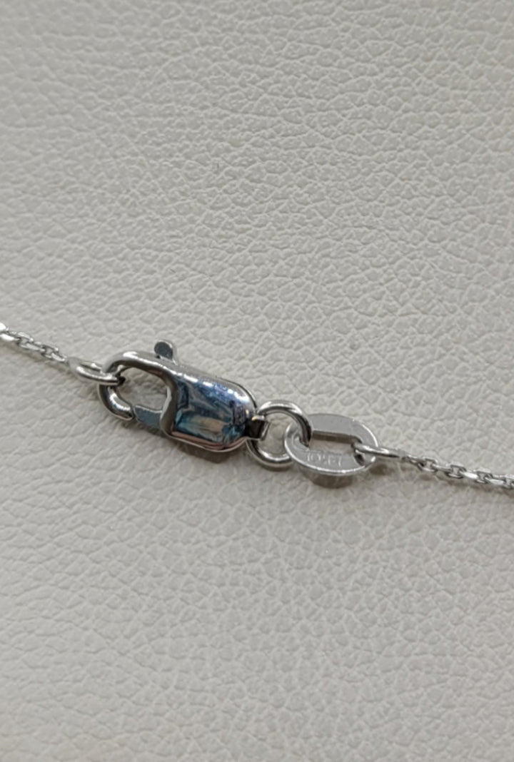 19" 14K White Gold 3-3.5mm Japanese Cultured Pearl Tin-Cup Station Necklace