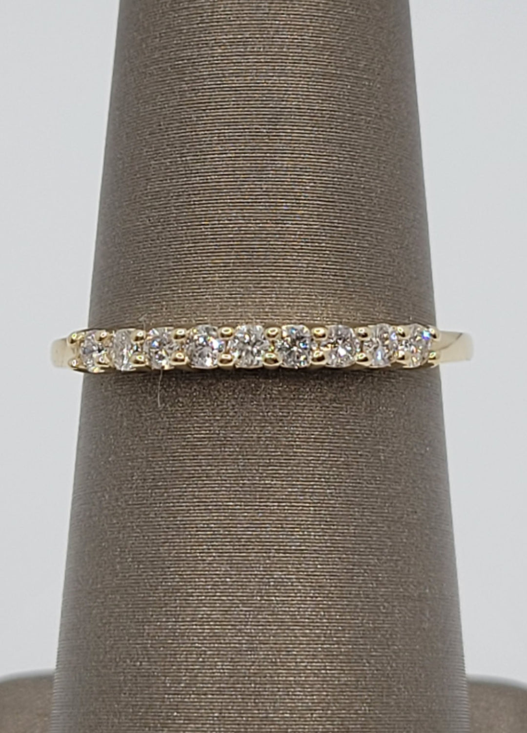 14K Yellow Gold 9-Stone .30 Twt Diamond Wedding Band