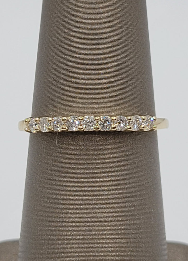 14K Yellow Gold 9-Stone .30 Twt Diamond Wedding Band