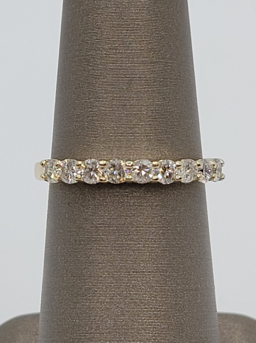 14K Yellow Gold 9-Stone .65 Twt Diamond Wedding Band