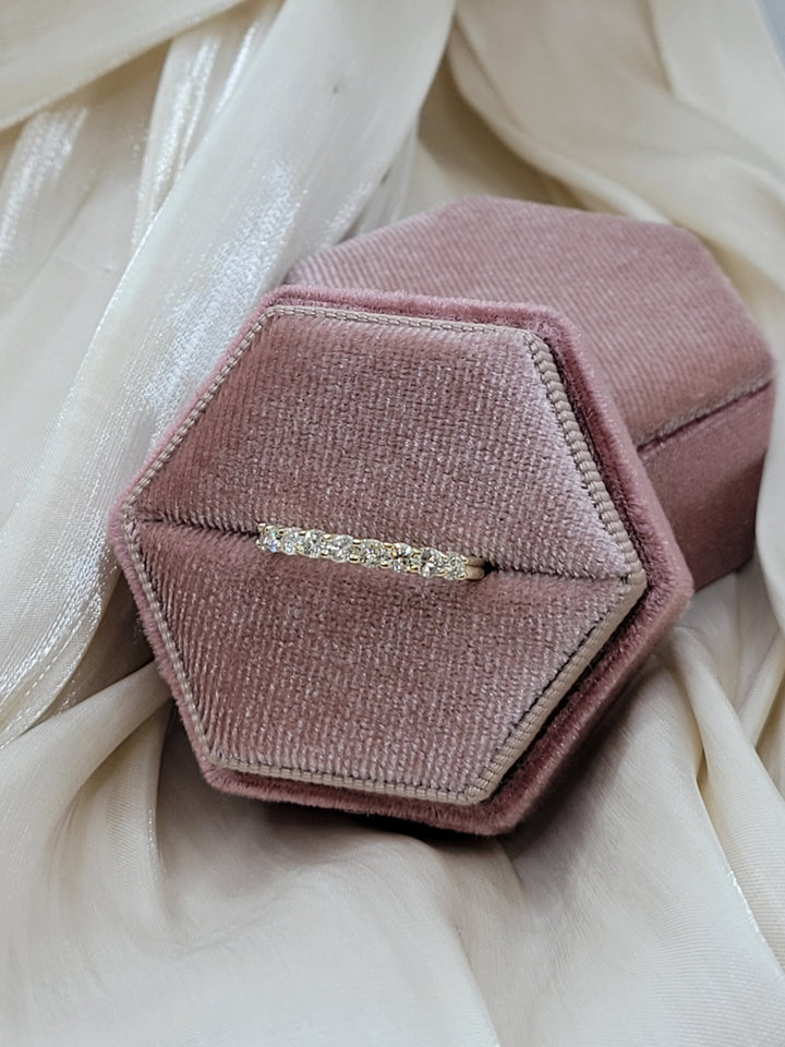 14K Yellow Gold 9-Stone .65 Twt Diamond Wedding Band