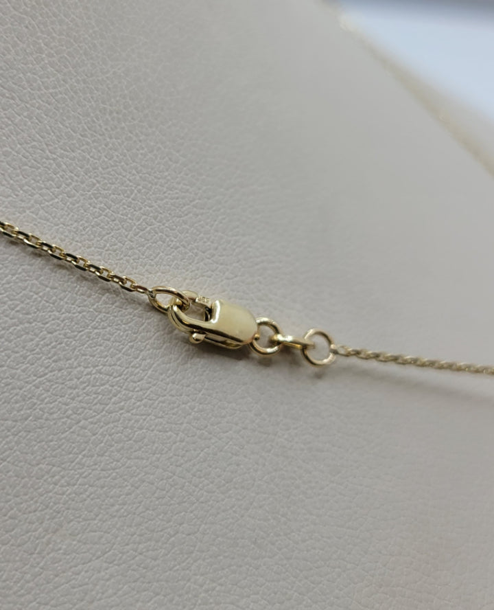 18" 14K Yellow Gold Cross Pendant Necklace