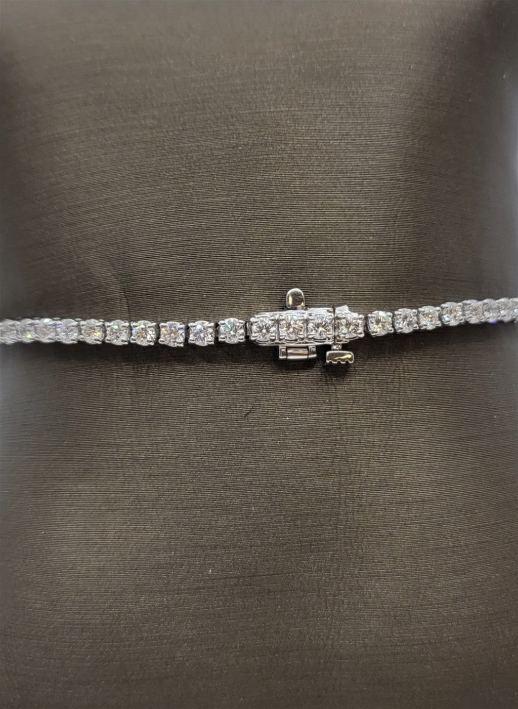 7" 14K White Gold 3 Ct Diamond Tennis Bracelet