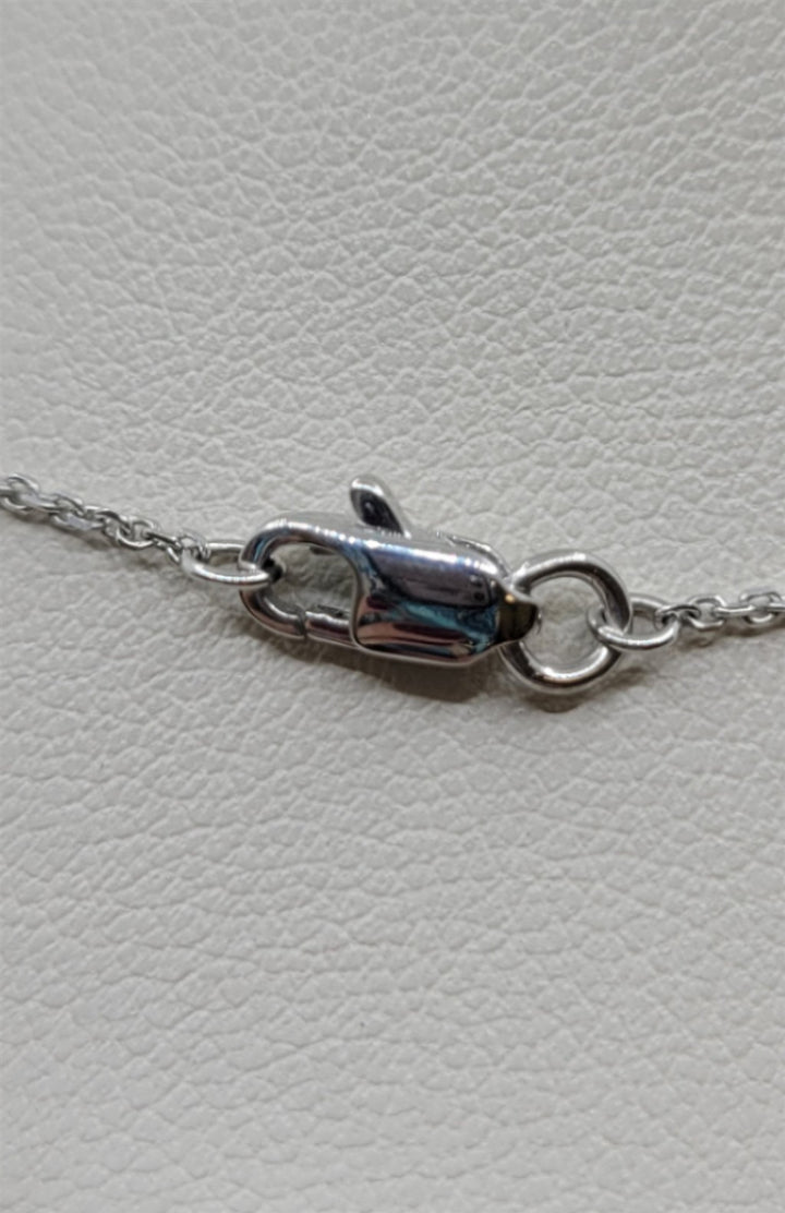 17.5" Adjustable 14K White Gold Graduated Diamond Necklace