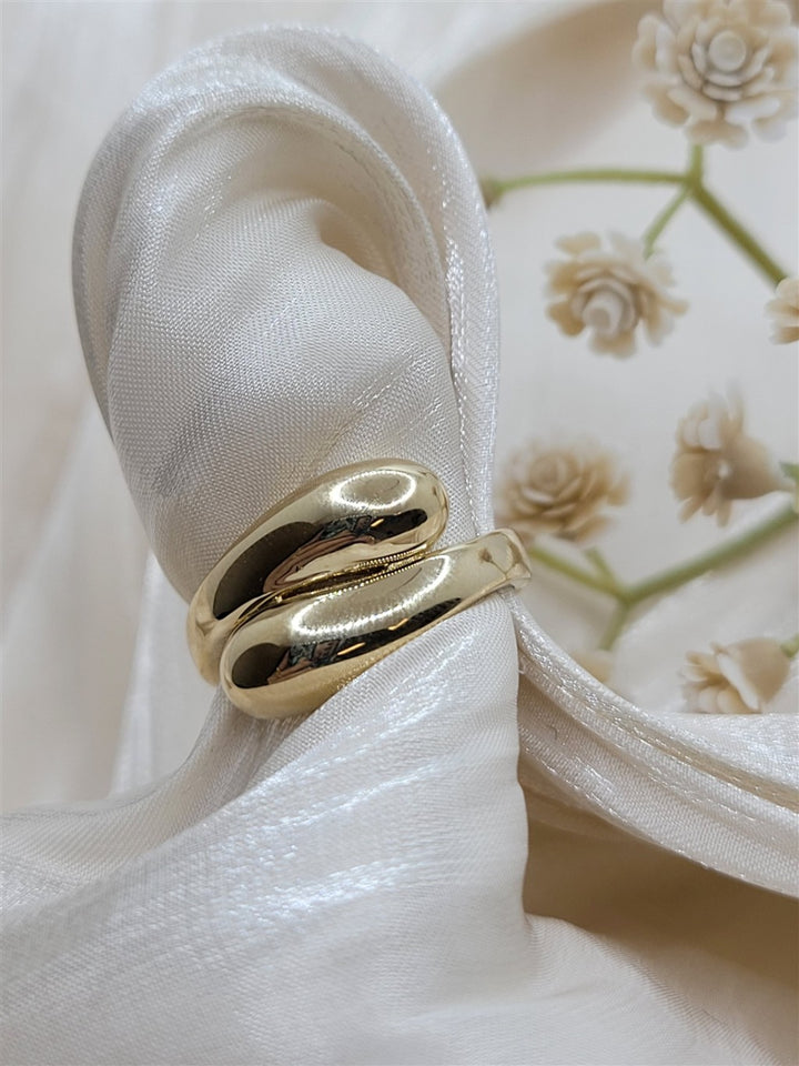 14K Yellow Gold Polished Lightweight Bypass Ring