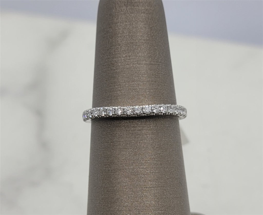 14K White Gold Wedding Band Gabriel & Co Diamond Wedding Ring