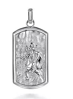 Men's Sterling Silver "Gabriel & Co" Saint Christopher Pendant