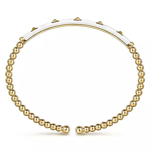 14K Yellow Gold "Gabriel & Co." Enameled Bujukan Gold Bracelet