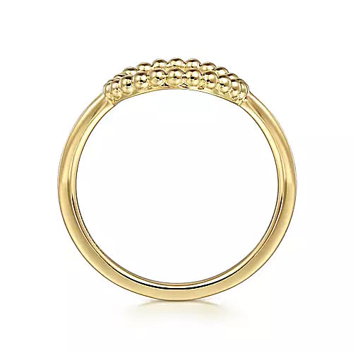 14K Yellow Gold Open Circle Gold Fashion Ring