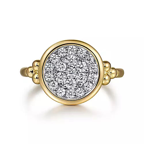 14K Yellow Gold Fashion Gabriel & Co Diamond Fashion Ring