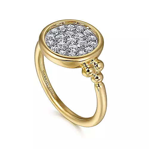14K Yellow Gold Fashion Gabriel & Co Diamond Fashion Ring