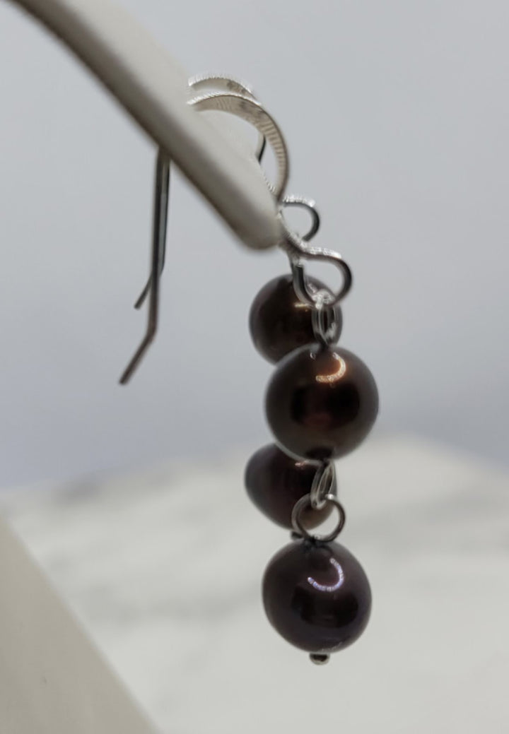 Sterling Silver Pearl Dangle Pearl Jewelry