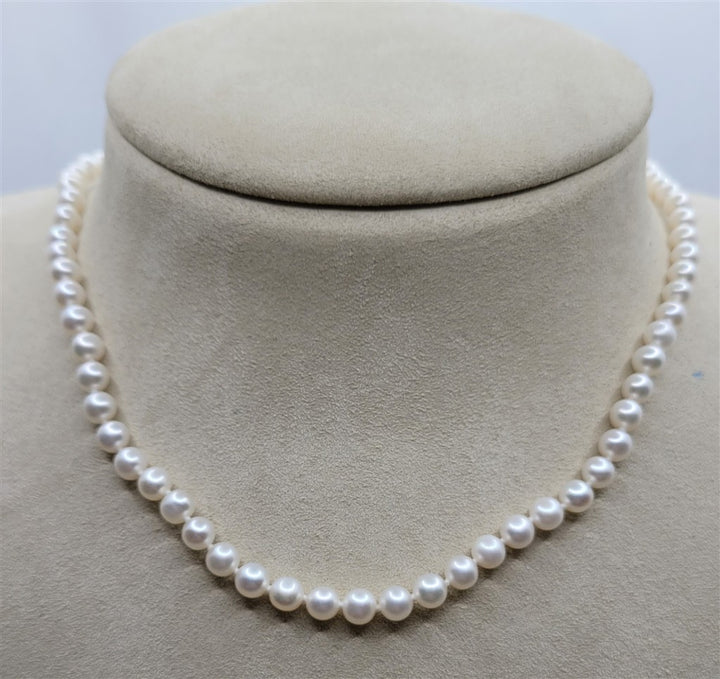 14K Yellow Gold Pearl Strand Pearl Jewelry