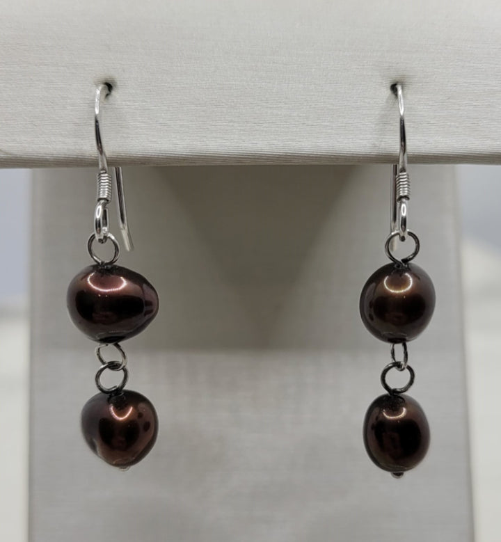 Sterling Silver Pearl Dangle Pearl Jewelry