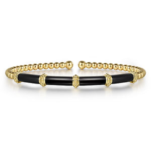 14K Yellow Gold "Gabriel & Co." Enameled Bujukan Bracelet