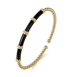 14K Yellow Gold "Gabriel & Co." Enameled Bujukan Bracelet