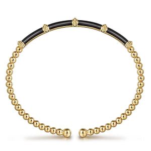 14K Yellow Gold "Gabriel & Co." Enameled Bujukan Bracelet