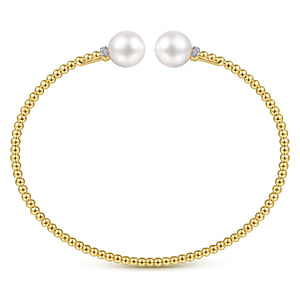 14K Yellow Gold Gabriel & Co. Bujukan 0.05 ctw Round cut Diamond Bracelet