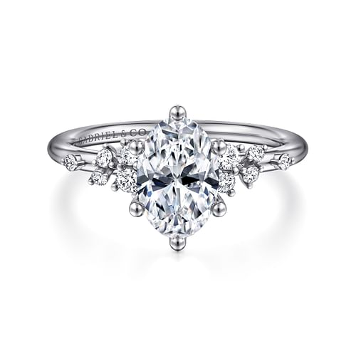14K White Gold Gabriel & Co Diamond Engagement Ring