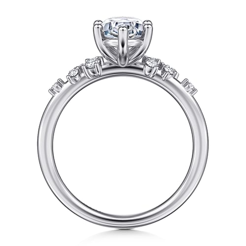 14K White Gold Gabriel & Co Diamond Engagement Ring