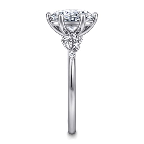 14K White Gold Gabriel & Co Diamond Engagement Ring