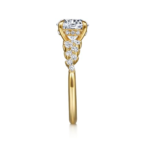 14K Yellow Gold Gabriel & Co Diamond Engagement Ring
