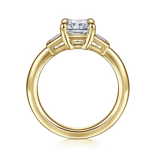 14K Yellow Gold Gabriel & Co Diamond Engagement Ring Mounting