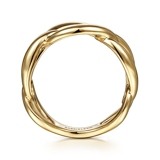 14K Chain Link Gold Fashion Ring
