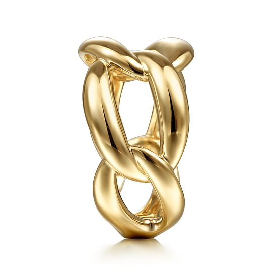 14K Chain Link Gold Fashion Ring