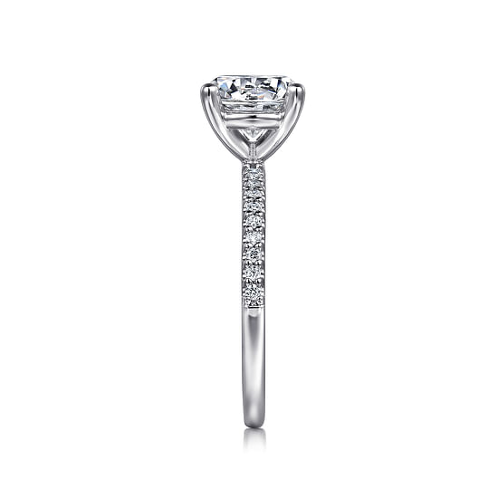 14K White Gold Classic Gabriel & Co Diamond Ring Mounting