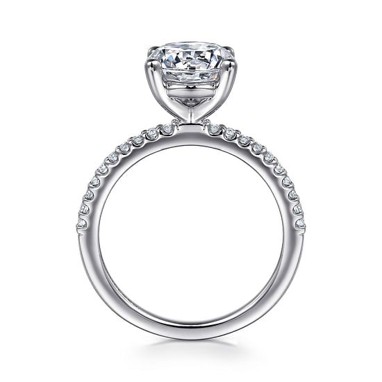 14K White Gold Classic Gabriel & Co Diamond Ring Mounting