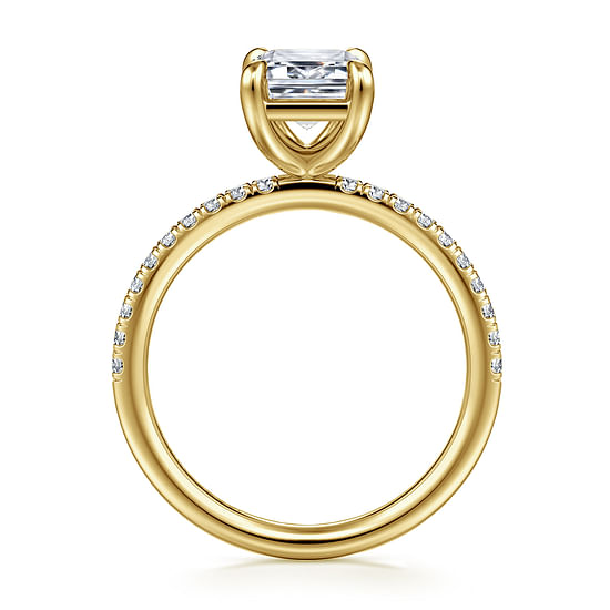 14K Yellow Gold Classic Diamond Engagement Ring Mounting