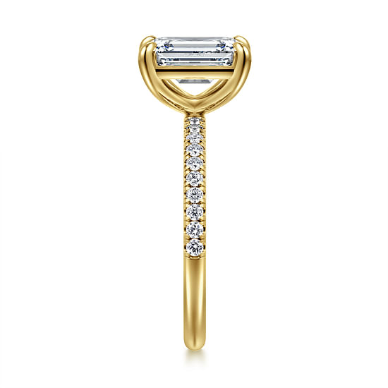 14K Yellow Gold Classic Diamond Engagement Ring Mounting