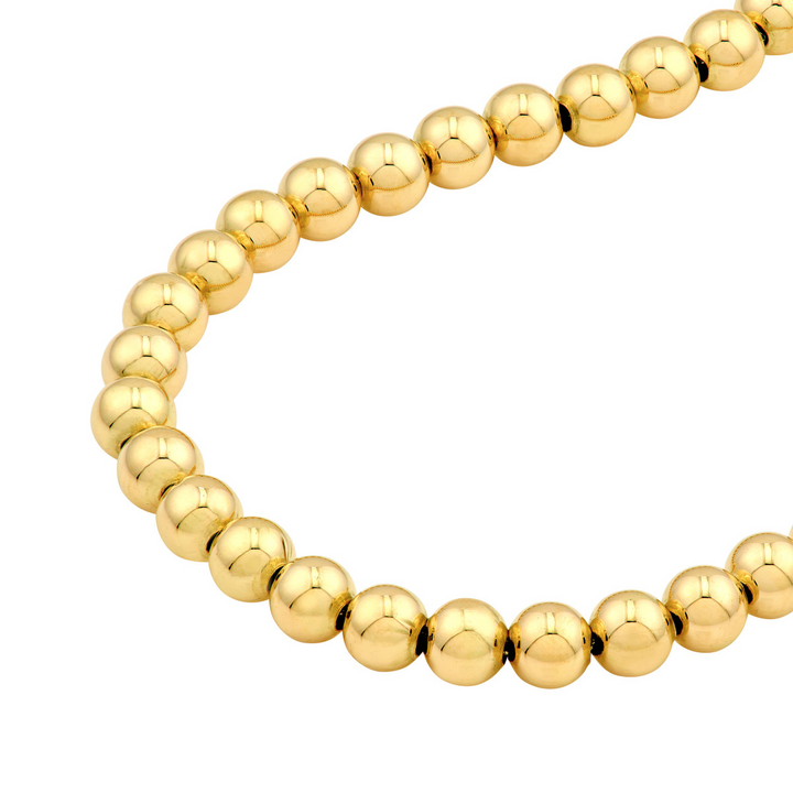 17.5" 14K Yellow Gold 4mm Beaded Bracelet