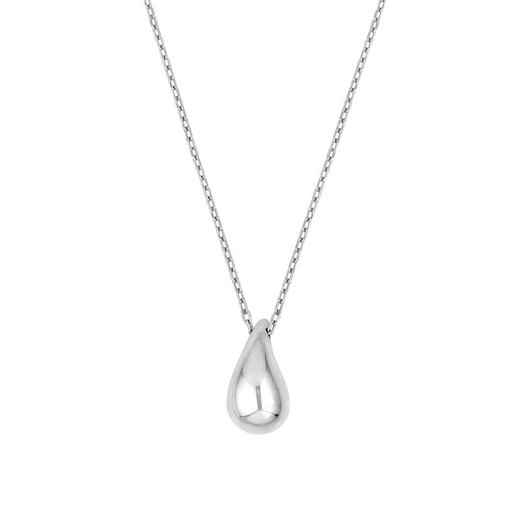 16-18" Sterling Silver Teardrop Pendant Forzentina Necklace