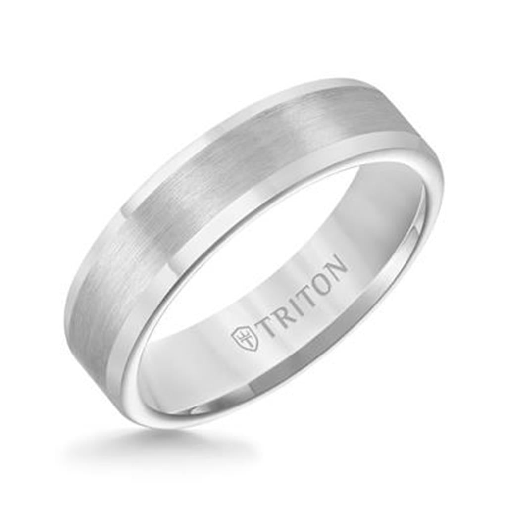 Tungsten Satin Center 6 mm Wedding Ring