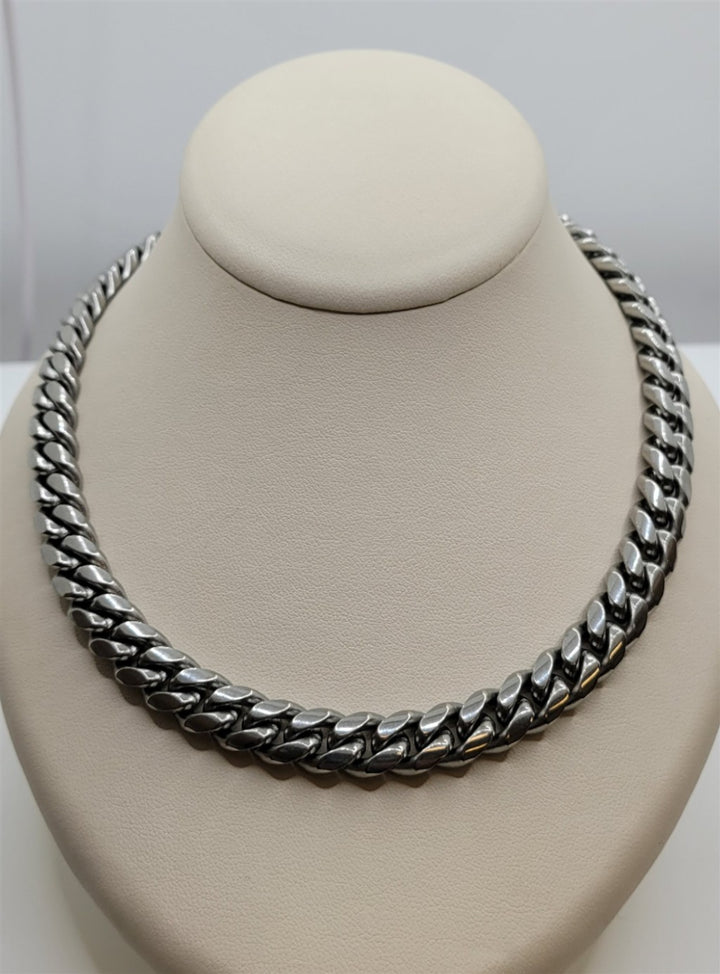 20" 10mm Stainless Steel Mens Curb Chain