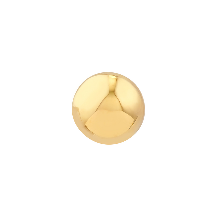 14K Yellow Gold 10mm Hollow Ball Stud Earrings