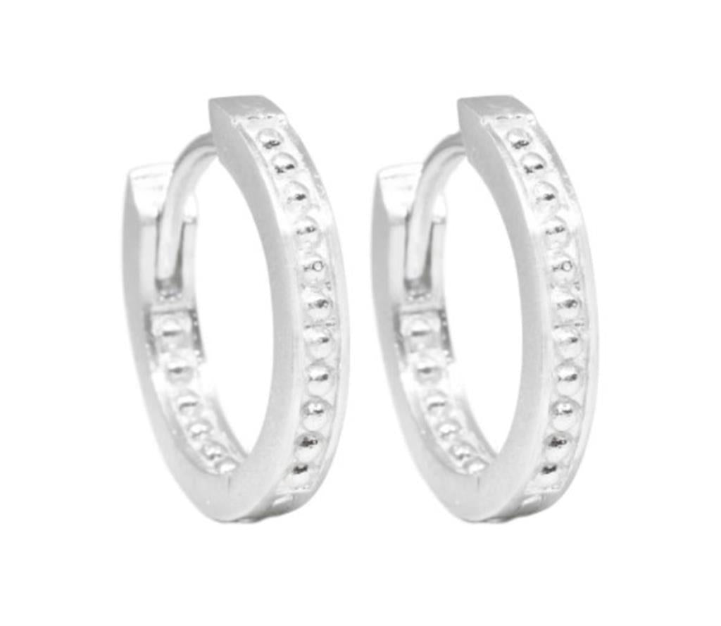 Nina Nguyen Sterling Silver White Gold 15mm Hoop