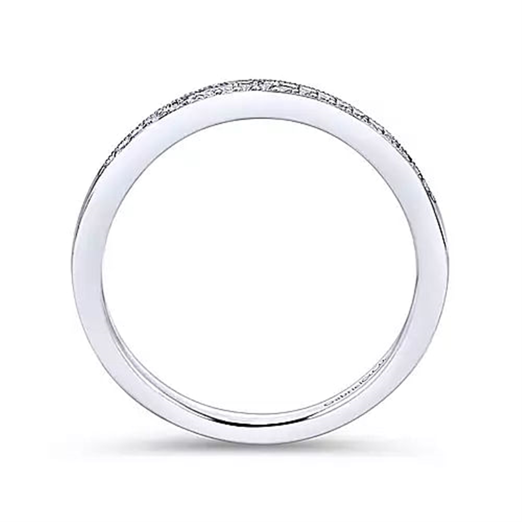 14K White Gold  Gabriel & Co Diamond Wedding Ring