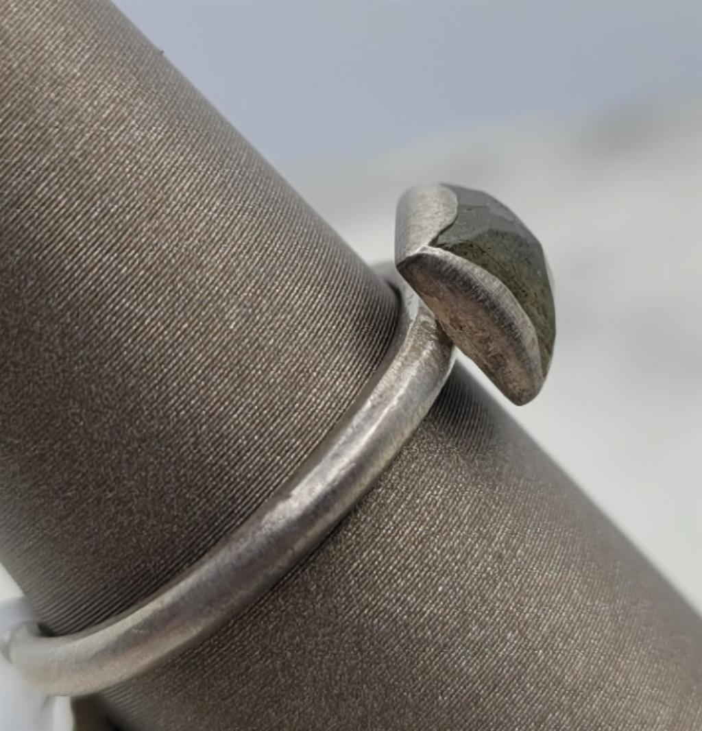 Nina Nguyen Sterling Silver Square Labradorite Ring